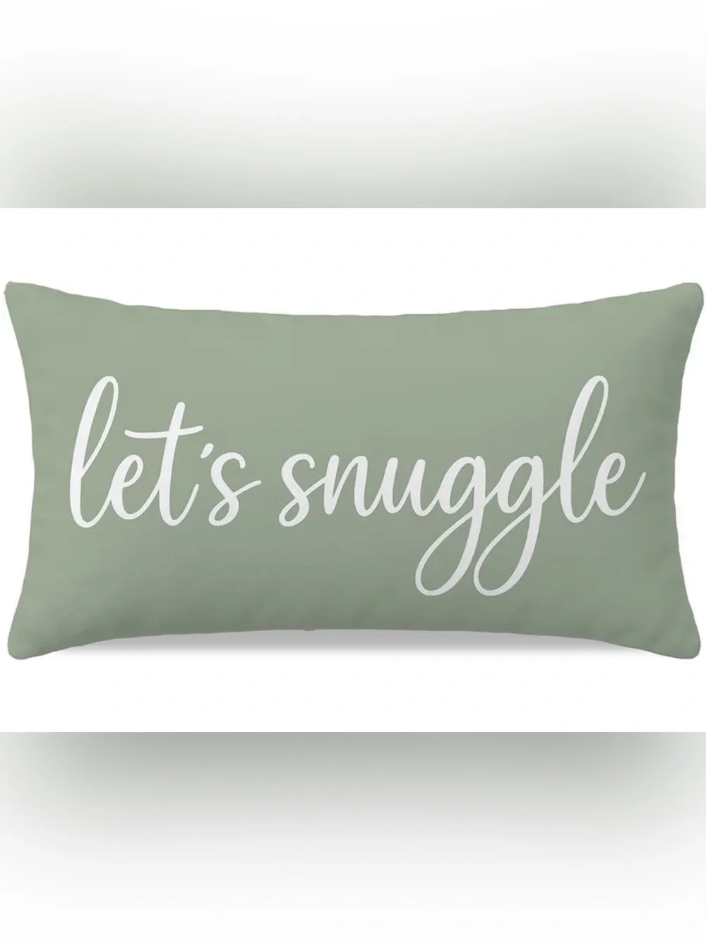 Home Holiday Sage 'Let's Snuggle' Decorative Pillow cover brand new